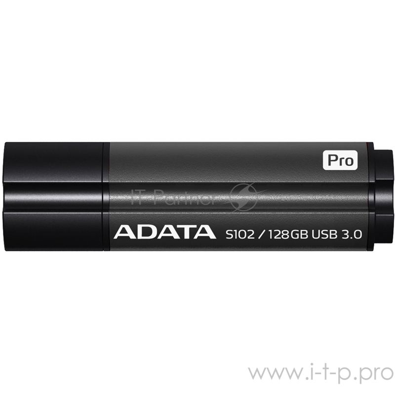 Флеш Диск 128GB A-DATA S102 PRO, USB 3.0, Серый алюминий (Read 600X)