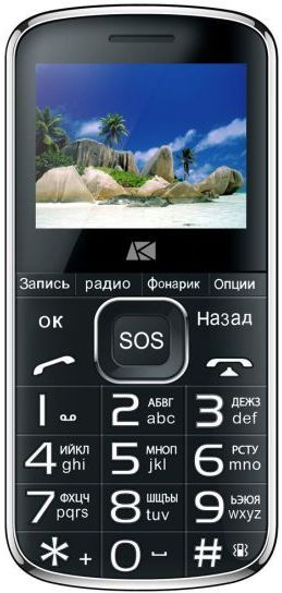 Мобильный телефон ARK Power F1 черный моноблок 2Sim 2.4 240x320 0.3Mpix BT GSM900/1800 MP3 FM micro