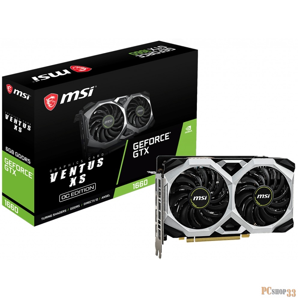 Видеокарта MSI GeForce GTX 1660 VENTUS XS 6G OC , RTL