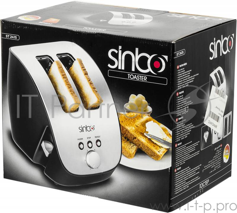Тостер Sinbo ST 2415 1000Вт серебристый