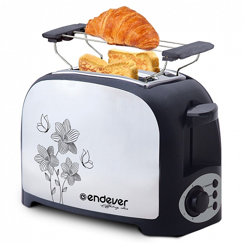 Тостер Endever Skyline ST-117 900 Вт, черный/стальной