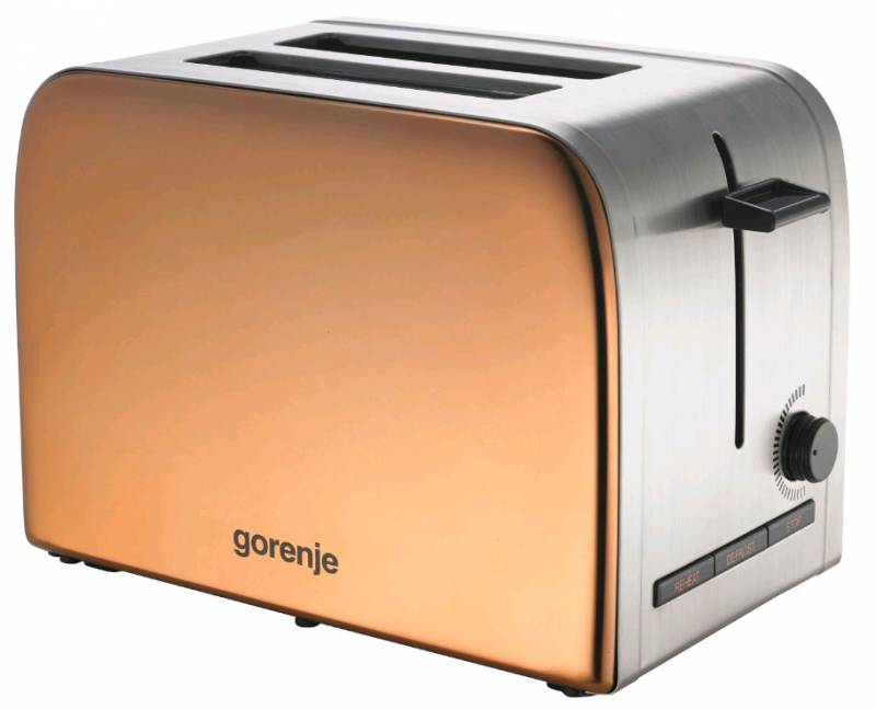 Тостер Gorenje T1100INF 860Вт медь/серебристый