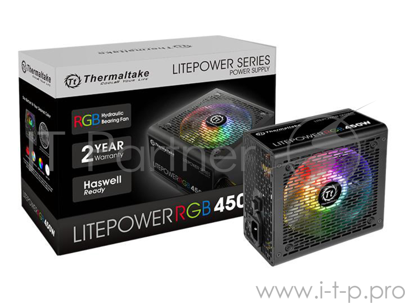 Блок питания Thermaltake Litepower RGB 450W (PS-LTP-0450NHSANE-1) v2.3, A.PFC, 80 Plus , Fan 12 cm,
