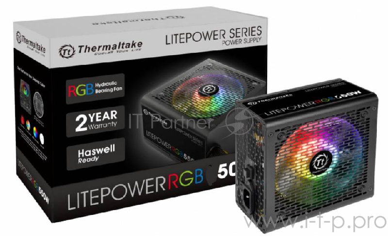 Блок питания Thermaltake Litepower RGB 450W (PS-LTP-0450NHSANE-1) v2.3, A.PFC, 80 Plus , Fan 12 cm,