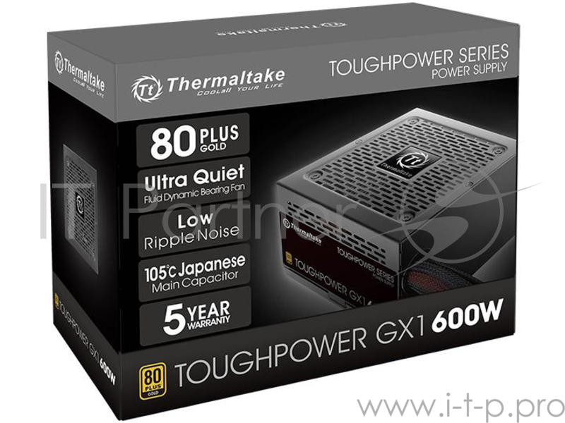Блок питания Thermaltake Toughpower GX1 600W (PS-TPD-0600NNFAGE-1) v.2.4,A.PFS,80 Plus Gold,Fan 12 c