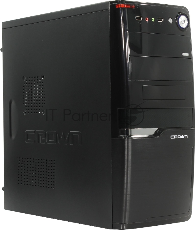 Корпус CROWN Корпус Miditower CMC-SM160 black ATX w/o , USB2.0