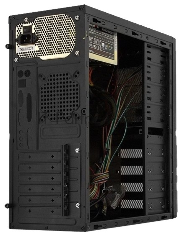 Корпус CROWN Корпус Miditower CMC-SM164 black/silver ATX w/o USB2.0