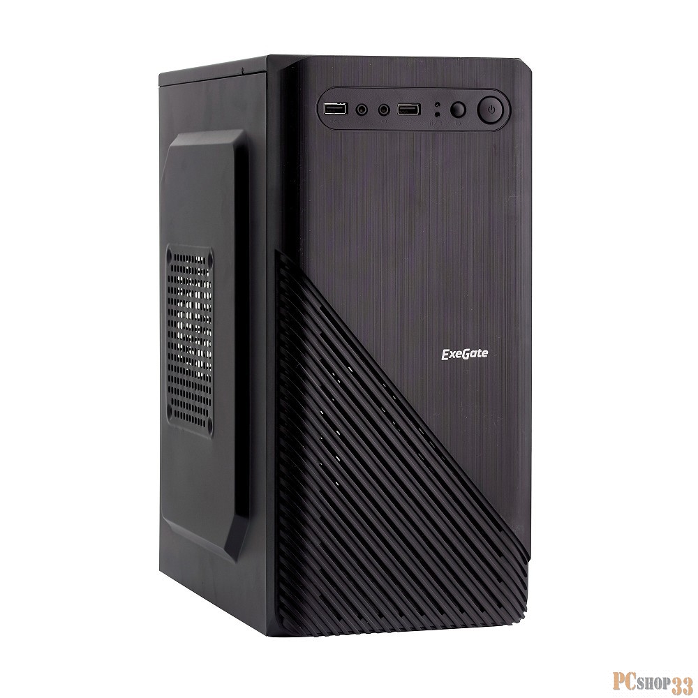 Корпуса Exegate EX277798RUS Корпус Minitower BAA-103 Black, mATX, AAA400, 80mm, 2*USB, Audio