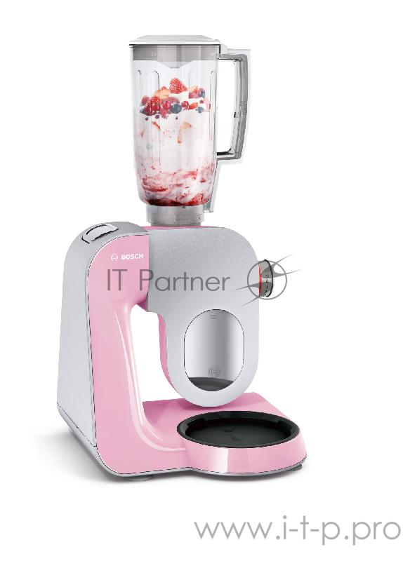 Кухонный комбайн Bosch MUM58K20 1000Вт розовый/серебристый