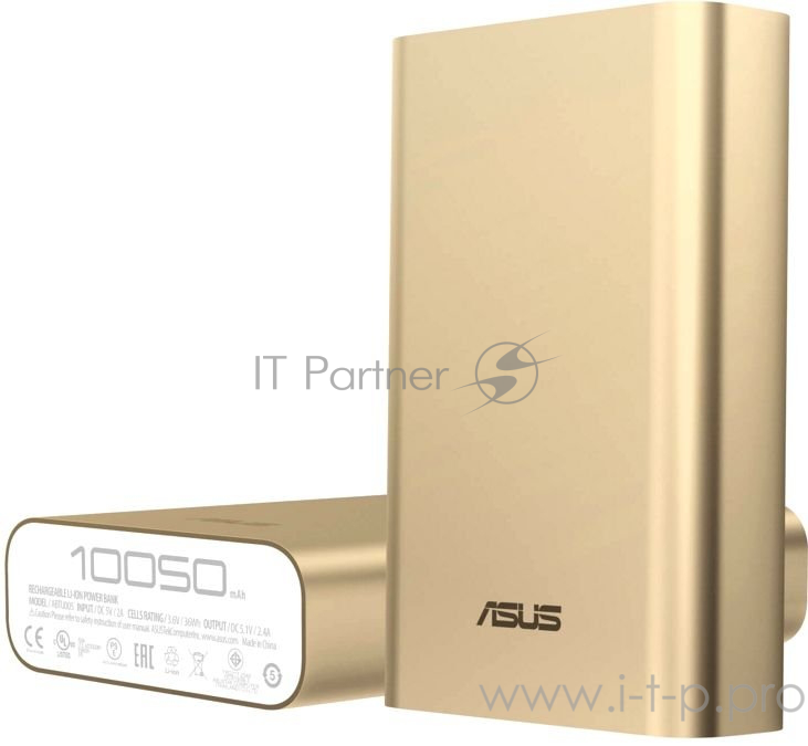 Мобильный аккумулятор Asus ZenPower ABTU005 Li-Ion 10050mAh 2.4A золотистый 1xUSB