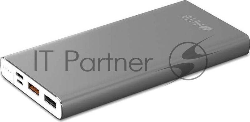 Мобильный аккумулятор Hiper MPX10000 Li-Pol 10000mAh 3A+3A+1A серый 2xUSB