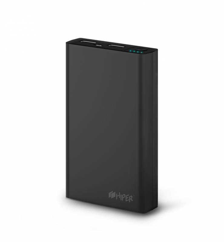 Мобильный аккумулятор Hiper RP10000 Li-Ion 10000mAh 2.1A+1A черный 2xUSB