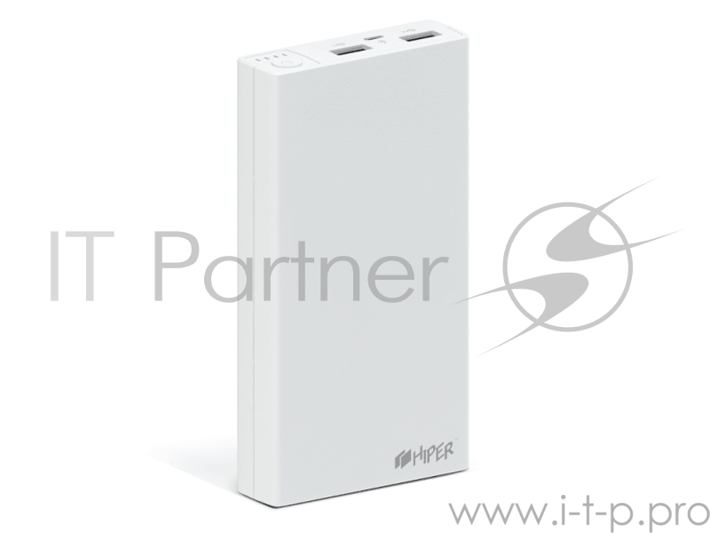 Мобильный аккумулятор Hiper RP15000 Li-Ion 15000mAh 2.1A+1A белый 2xUSB