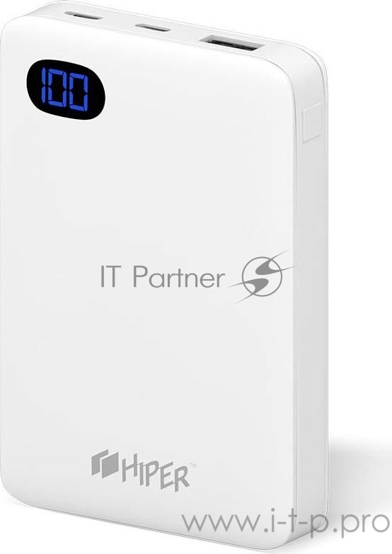 Мобильный аккумулятор Hiper SN10000 Li-Pol 10000mAh 2.4A белый 1xUSB