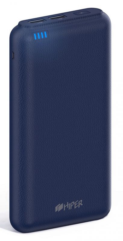 Мобильный аккумулятор Hiper SP20000 Li-Ion 20000mAh 2.1A+1A синий 2xUSB
