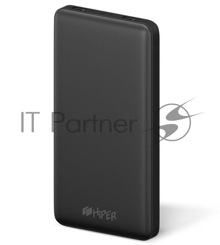 Мобильный аккумулятор Hiper ST10000 Li-Pol 10000mAh 2.1A+2.1A черный 2xUSB