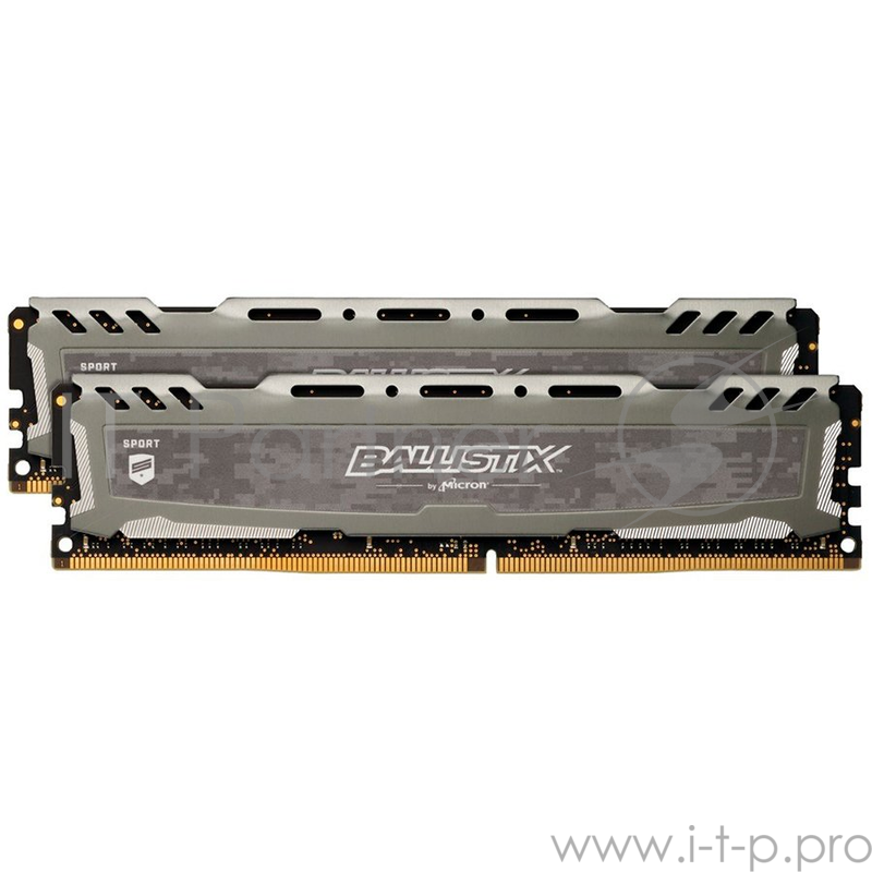 Память DDR4 32Gb 2x16Gb (pc-25600) 3200MHz Crucial Ballistix Sport LT Grey CL16 DRx8 BLS2K16G4D32AES