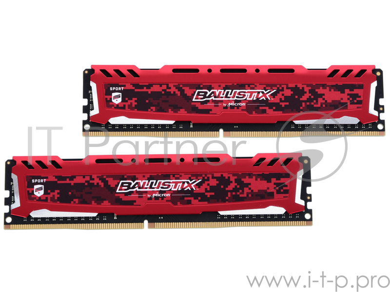 Память DDR4 16Gb 2x8Gb (pc-25600) 3200MHz Crucial Ballistix Sport LT Red CL16 SRx8 BLS2K8G4D32AESEK