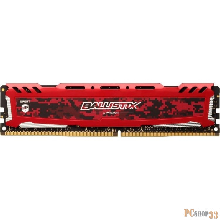 Память DDR4 16Gb (pc-25600) 3200MHz Crucial Ballistix Sport LT Red CL16 DRx8 BLS16G4D32AESE