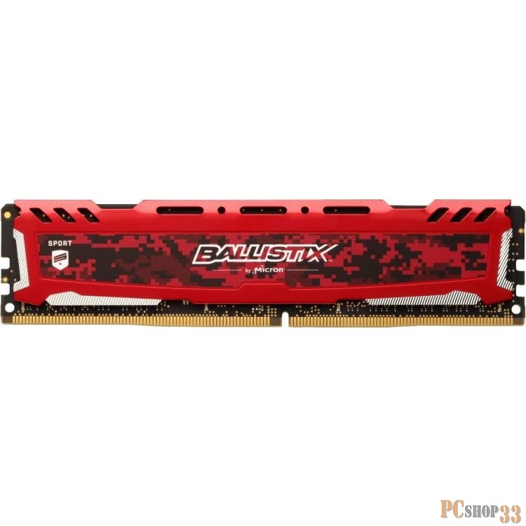 Память DDR4 16Gb (pc-24000) 3000MHz Crucial Ballistix Sport LT Red CL15 DRx8 BLS16G4D30AESE
