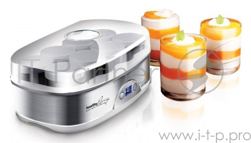 Йогуртница Redmond RYM-M5401 50Вт 8б. 180мл упр.:электрон. серебристый/белый