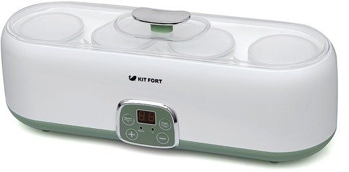 Йогуртница Kitfort KT-2007 белый/зеленый