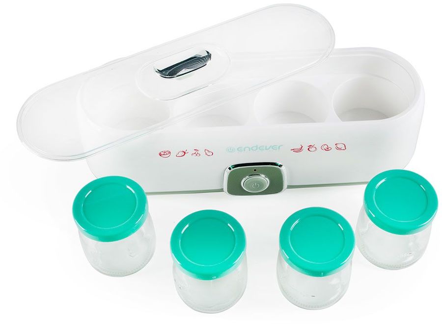 Йогуртница Endever Vita-120, 20Вт, на 4 порции, баночки стекло 200 мл, температура приготовления 42С