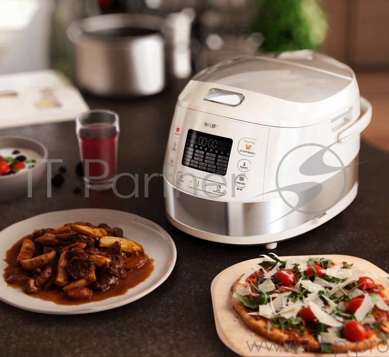 Мультиварка Philips HD4734/03 5л 980Вт белый/серебристый