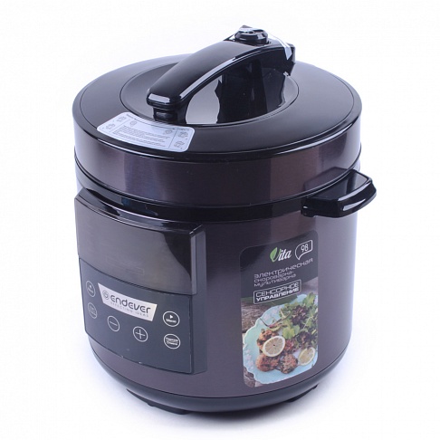 Скороварка-мультиварка электрическая Endever Vita-98 черный/ персидская слива