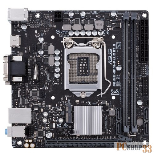 Материнская плата ASUS PRIME H310I-PLUS R2.0 RTL {Socket 1151, iH310, 2*DDR4, PCI-E, SATA 6Gb/s, M.2, 8ch, GLAN, USB3.1, D-SUB + DVI-D + HDMI, mini-ITX}