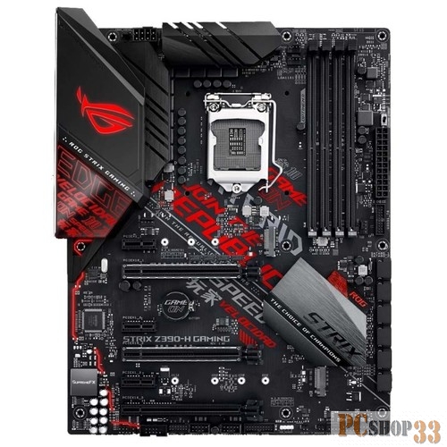 Материнская плата ASUS ROG STRIX Z390-H GAMING RTL {ntel Z390 LGA1151 4xDDR4-4266 2xPCIEX16 1xPCIEX4 3xPCIEX1 2xM.2 6xSATA 10xUSB3.1 4xUSB2.0 HDMI DP ATX}