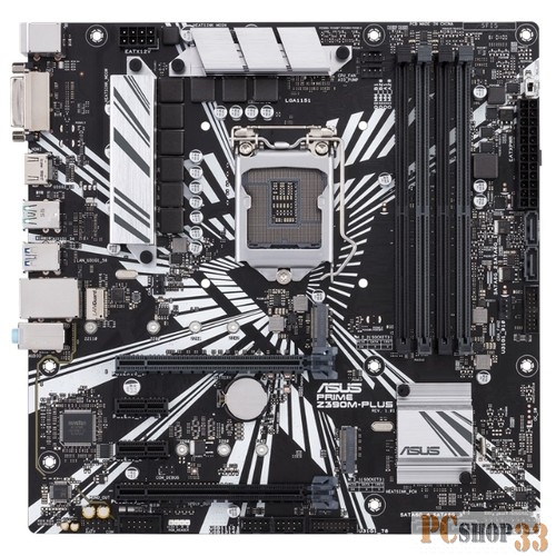 Материнская плата ASUS PRIME Z390M-PLUS, LGA 1151v2, Intel Z390, mATX, Ret