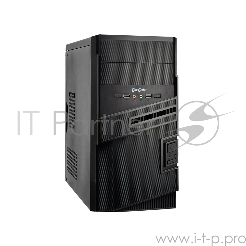 Корпуса Exegate EX271460RUS Корпус Minitower Exegate BA-112U Black, mATX AA350, 80mm 2*USB2.0+2*USB3.0, Audio