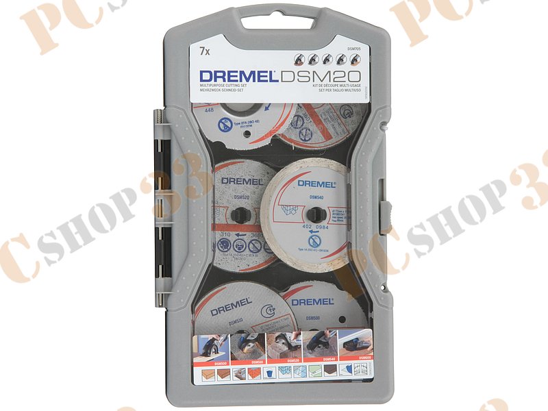 Оснастка к дисковой пиле набор отрезных кругов Dremel DSM705 2615S705JA, многофункциональный, для DSM20