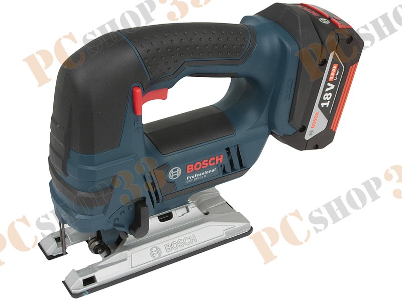 Электролобзик Bosch GST 18 V-LI B Professional 06015A6103, аккум. (Li-Ion 18В, 2700ход./мин.) + 3 пильных полотна + доп.аккум. + кейс