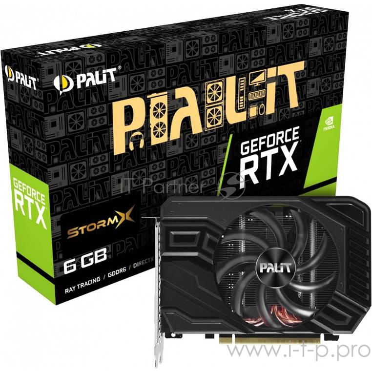 Видеокарта Palit GeForce GTX 1660 StormX OC 6ГБ (GeForce GTX 1660, DDR5, DVI, HDMI, DP) (PCI-E)