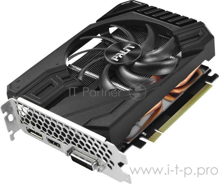 Видеокарта Palit GeForce GTX 1660 StormX OC 6ГБ (GeForce GTX 1660, DDR5, DVI, HDMI, DP) (PCI-E)