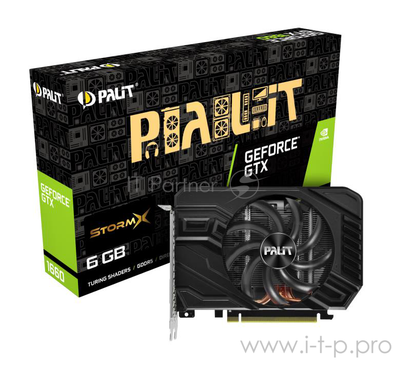 Видеокарта Palit PCI-E PA-GTX1660 STORMX 6G nVidia GeForce GTX 1660 6144Mb 192bit GDDR5 1530/8000 DVIx1/HDMIx1/DPx1/HDCP Ret