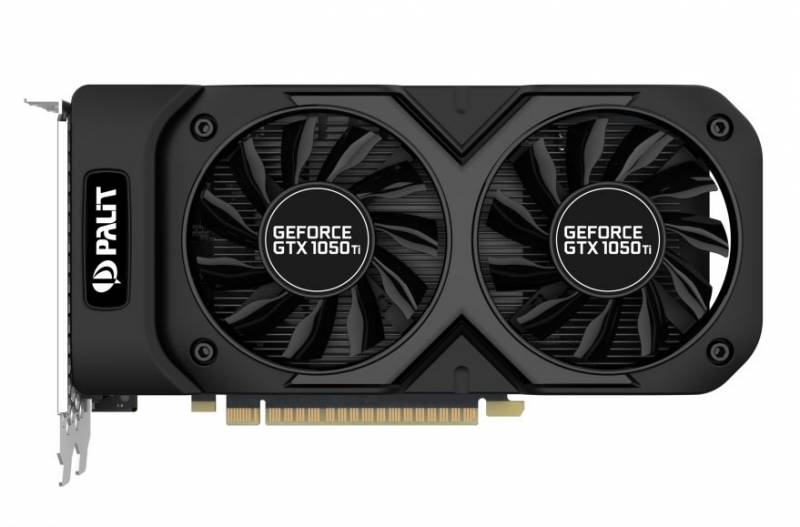 Видеокарта Palit GeForce GTX 1050 Ti Dual 4ГБ (GeForce GTX 1050 Ti, DDR5, DVI, HDMI, DP) (PCI-E)