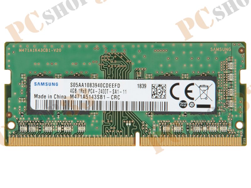 Модуль памяти SO-DIMM 4ГБ DDR4 SDRAM SEC M471A5143SB1-CRC (PC19200, 2400МГц, CL17) original