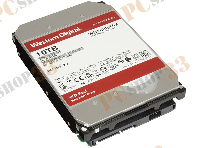 Жесткий диск 10ТБ Western Digital Red WD100EFAX, 5400об./мин., 256МБ (SATA III)