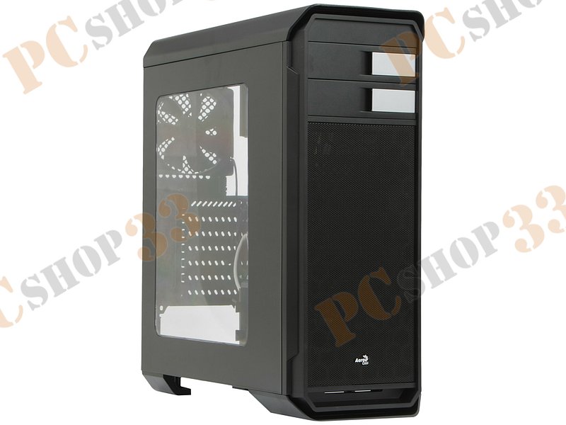 Корпус Miditower Aerocool Aero-500 Window Black, ATX, черный (без БП)
