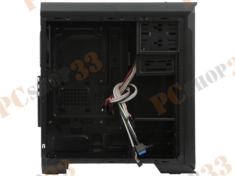 Корпус Miditower Aerocool Aero-500 Window Black, ATX, черный (без БП)