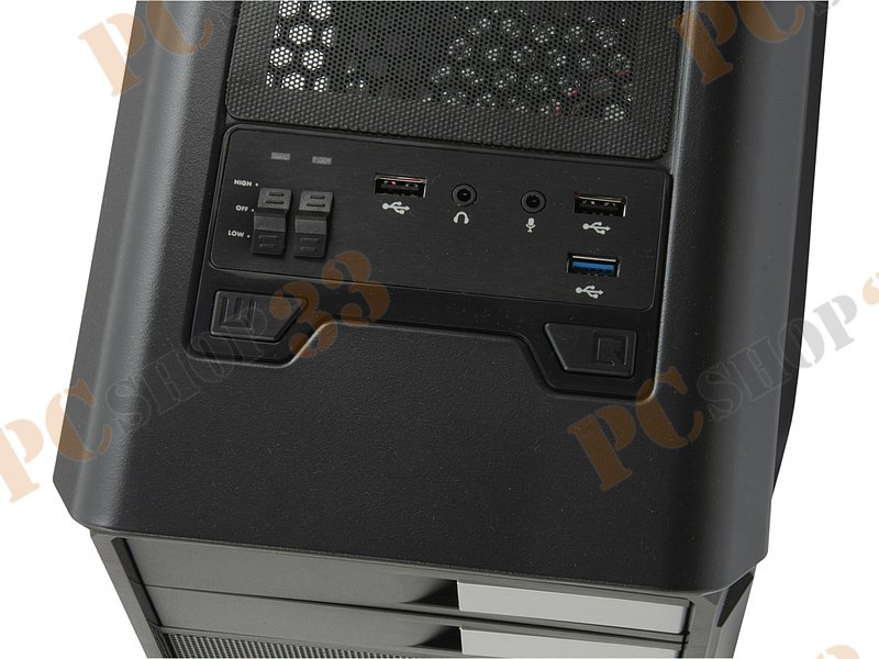 Корпус Miditower Aerocool Aero-500 Window Black, ATX, черный (без БП)