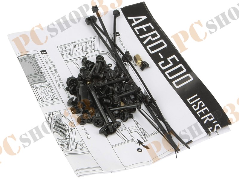 Корпус Miditower Aerocool Aero-500 Window Black, ATX, черный (без БП)