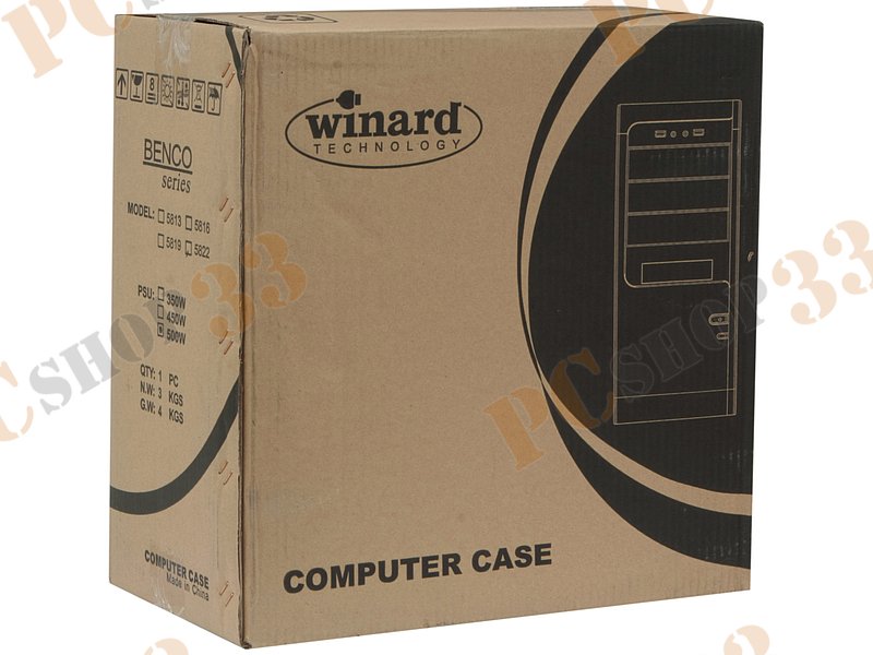 Корпус Minitower Winard Benco 5822, mATX, черный (500Вт)