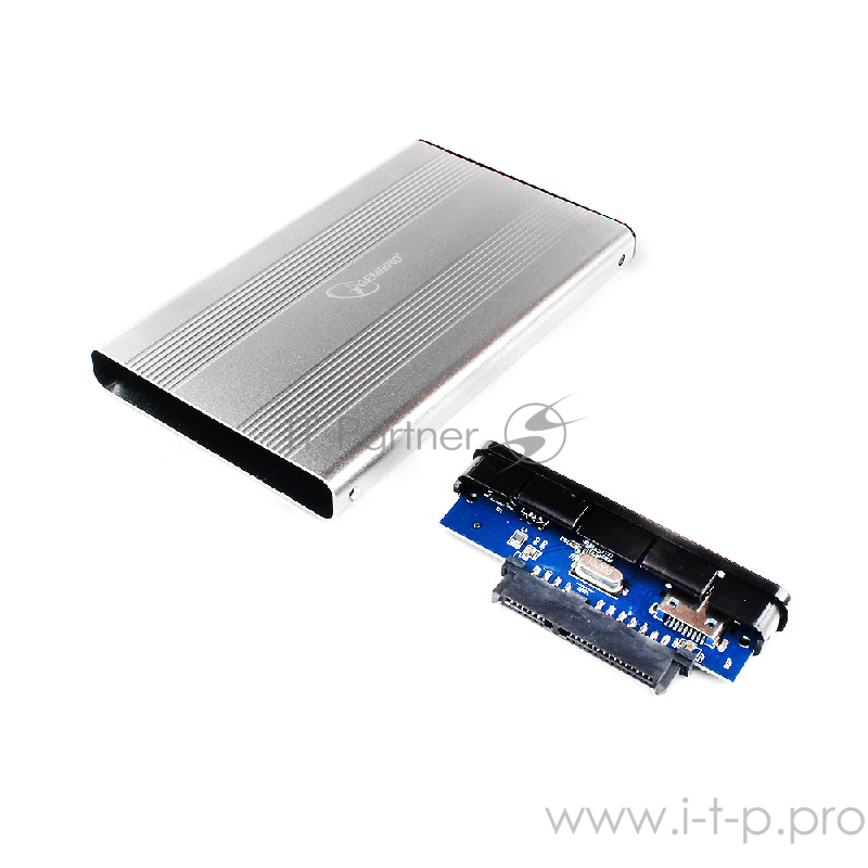 Контейнер для HDD Gembird EE2-U3S-5-S Внешний корпус 2.5 серебро, USB 3.0, SATA, до 2 Тб, металл