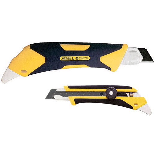 Штукатурно -малярный инструмент Нож OLFA, двухкомпонентный корпус, трещоточный фиксатор, 18мм OL-L-5
