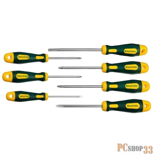Наборы отверток Набор X-Drive, KRAFTOOL 250081-H7: Отвертки профессиональные, SL: 3x80, 5x100, 6x125 PH: 1x80, 2x100 PZ: 1x80, 2x100 250081-H7