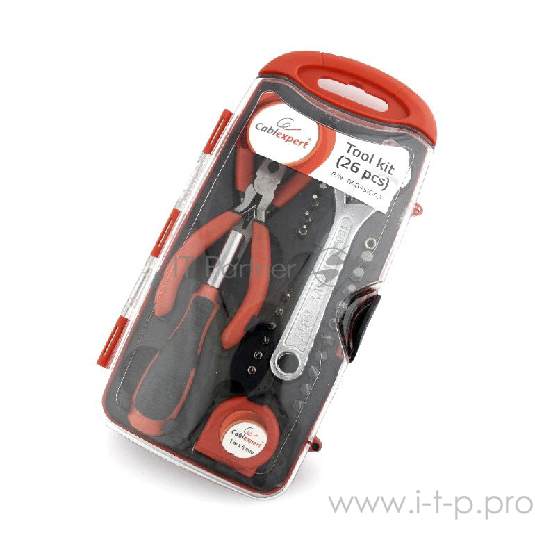Набор инструментов Cablexpert TK-BASIC-03 набор инструментов (26 предметов)
